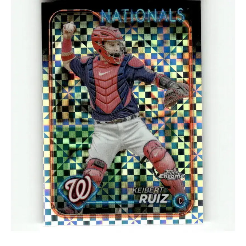 2024 Topps Chrome X-Fractor #64 Keibert Ruiz NM-MT Washington Nationals Baseball Card - Baseball Card Single