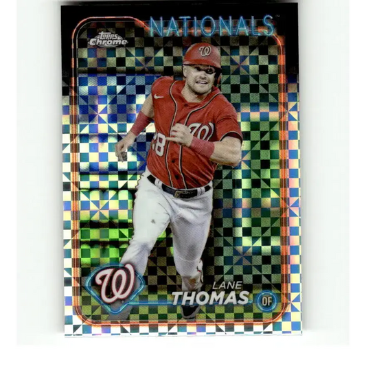 2024 Topps Chrome X-Fractor #66 Lane Thomas NM-MT Washington Nationals Baseball Card - Baseball Card Single