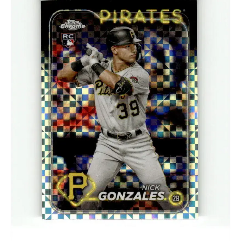 2024 Topps Chrome X-Fractor #72 Nick Gonzales NM-MT RC Rookie Pittsburgh Pirates Baseball Card - Baseball Card Single