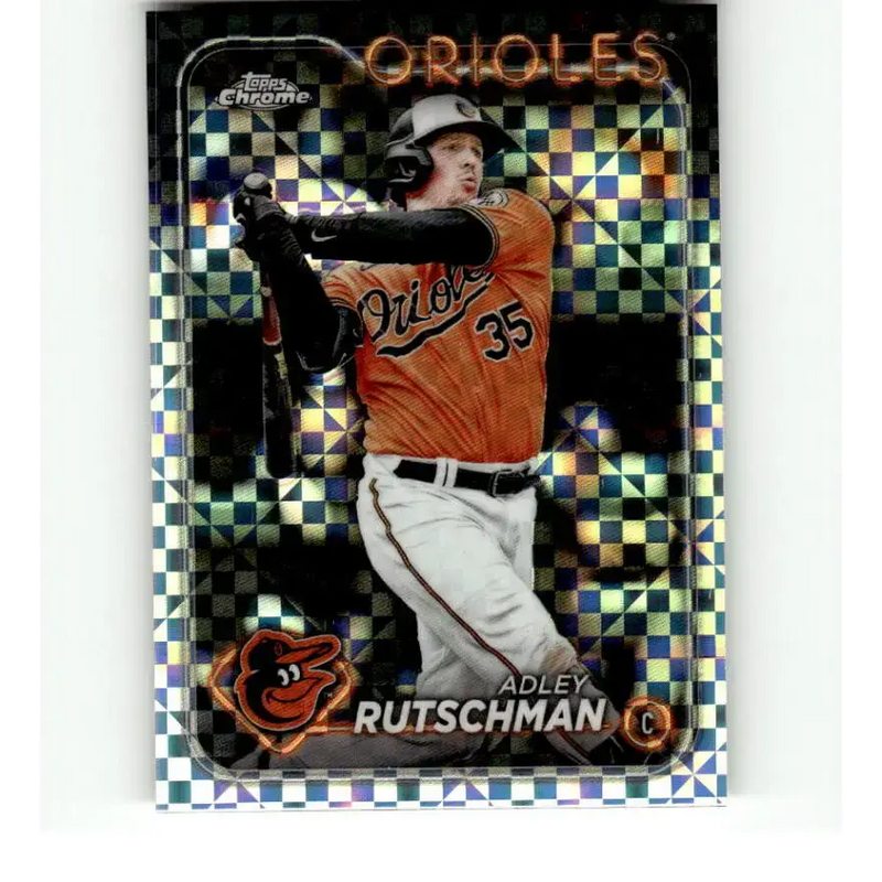 2024 Topps Chrome X-Fractor #80 Adley Rutschman NM-MT Baltimore Orioles Baseball Card - Baseball Card Single