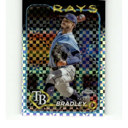 2024 Topps Chrome X-Fractor #83 Taj Bradley NM-MT Tampa Bay Rays Baseball Card