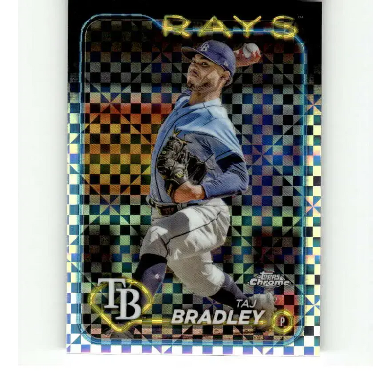 2024 Topps Chrome X-Fractor #83 Taj Bradley NM-MT Tampa Bay Rays Baseball Card - Baseball Card Single