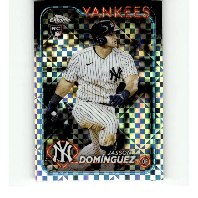 2024 Topps Chrome X-Fractor #89 Jasson Dominguez NM-MT RC Rookie New York Yankees Baseball Card - Baseball Card Single