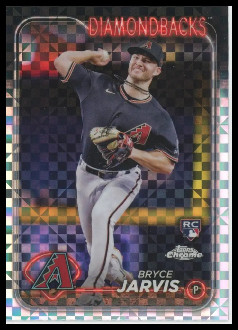 2024 Topps Chrome - X-Fractors Bryce Jarvis 75 Arizona Diamondbacks Baseball NM - Baseball Card Single