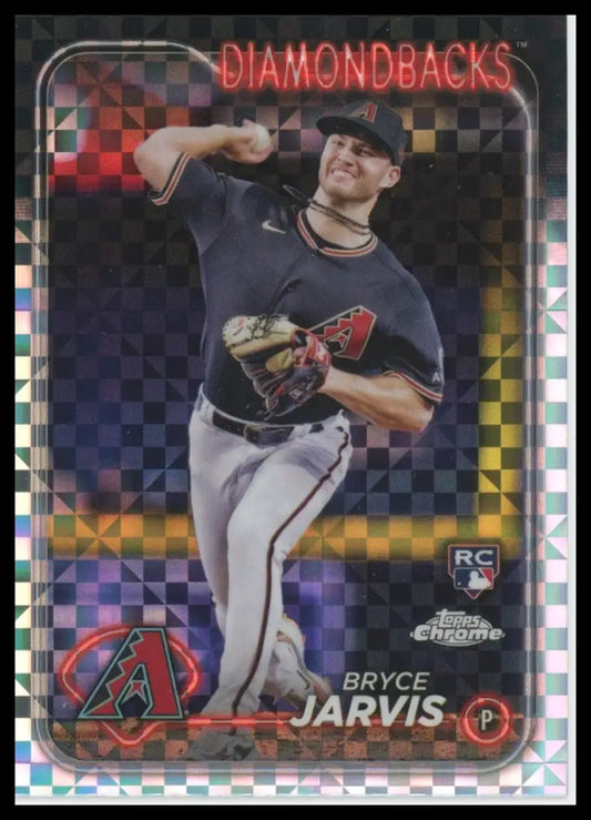 2024 Topps Chrome - X-Fractors Bryce Jarvis 75 Arizona Diamondbacks Baseball NM - Baseball Card Single