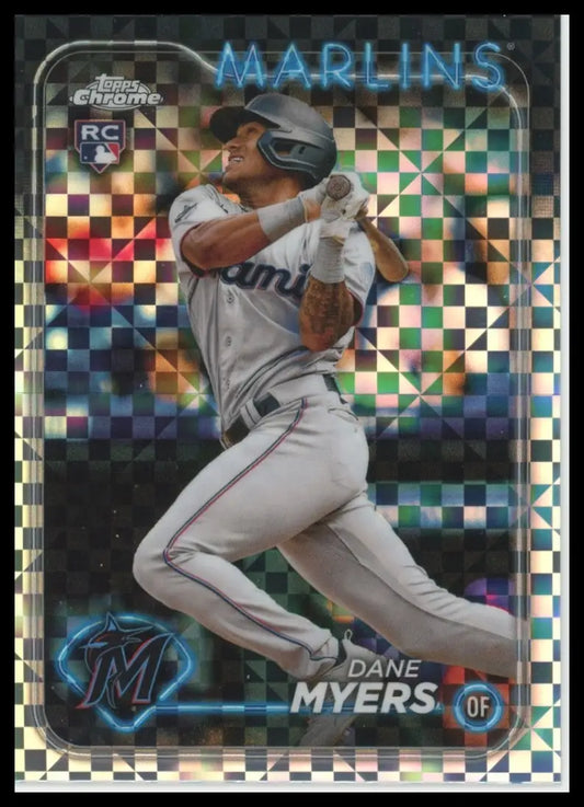 2024 Topps Chrome - X-Fractors Dane Myers 46 Miami Marlins NM - Baseball Card Single
