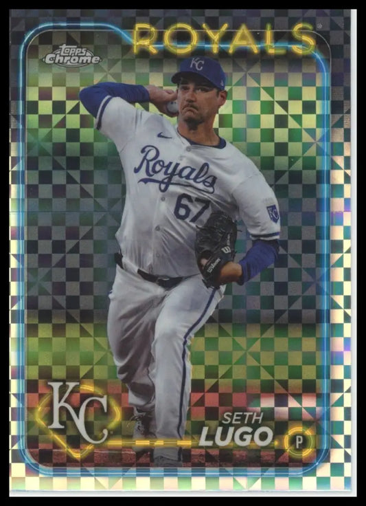 2024 Topps Chrome - X-Fractors Seth Lugo 181 Kansas City Royals Baseball NM - Baseball Card Single