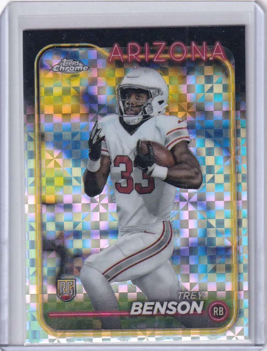 2024 Topps Chrome Xfractor #214 Trey Benson - Arizona Cardinals - Football Card Single