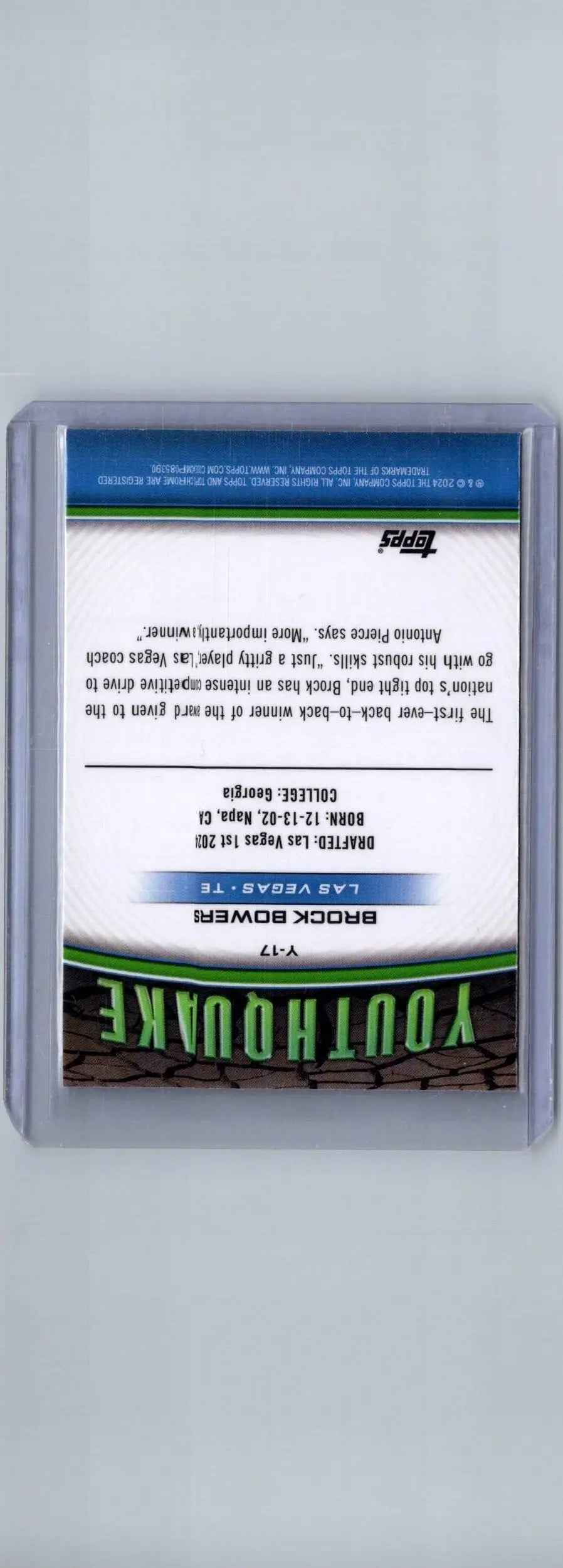 2024 Topps Chrome #Y-17 Brock Bowers Youthquake - Football Card Single