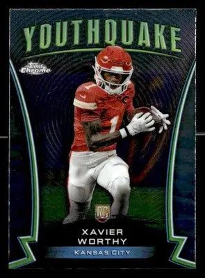 2024 Topps Chrome #Y-18 Xavier Worthy Youthquake - Football Card Single