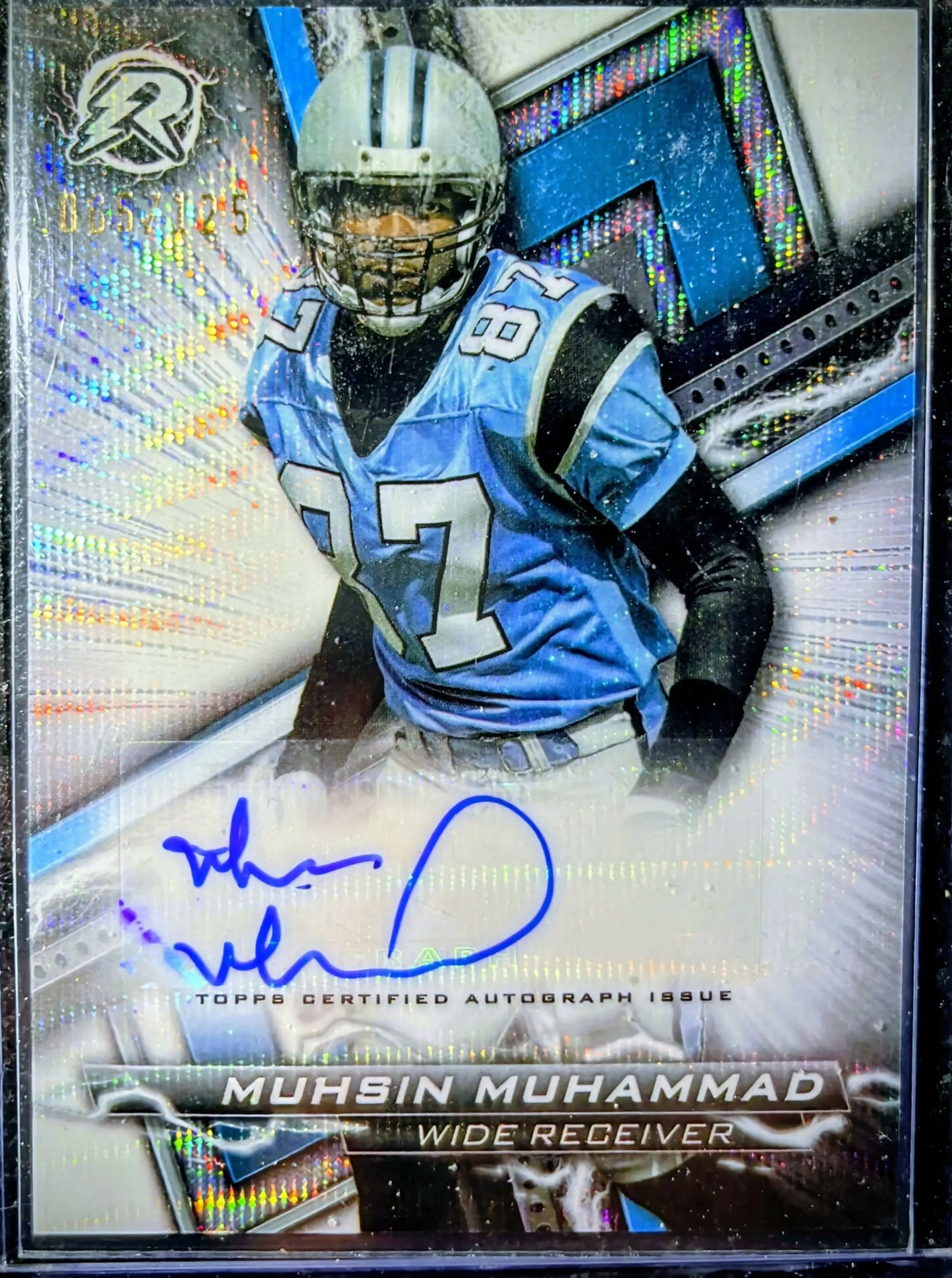2024 TOPPS COMPOSITE RESURGENCE BLUE HYPER REFRACTOR SP AUTO /125 LEGENDS MUSHIN MUHAMMAD - Football Card Single