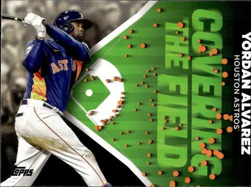 Yordan Alvarez baseball card from 2024 Topps Covering the Field series with original gloss