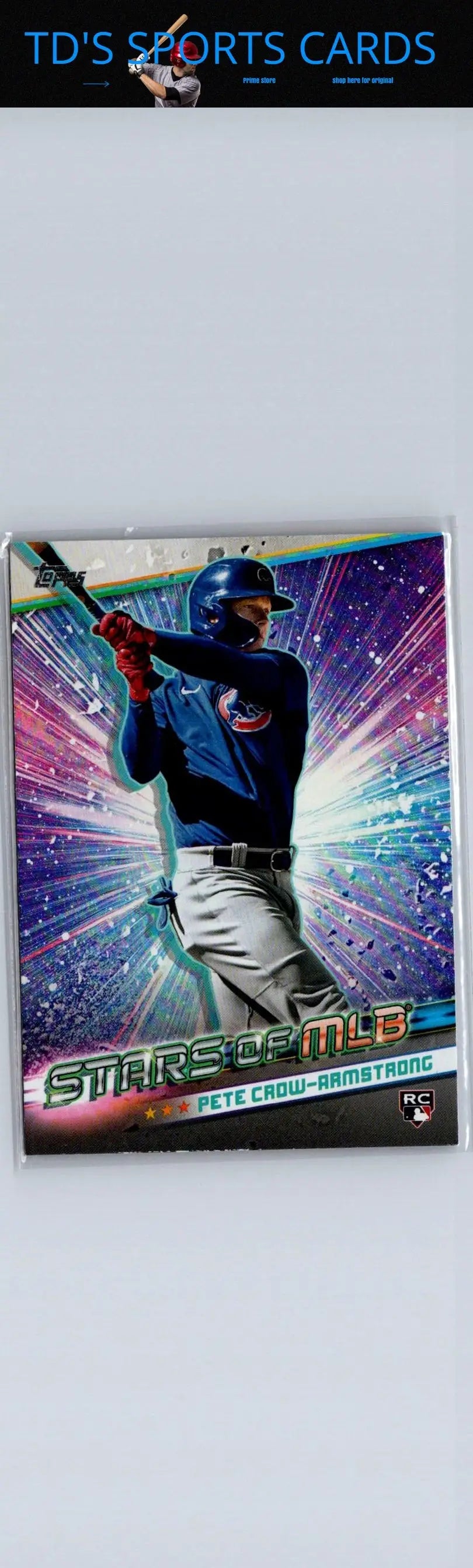 Pete Crow-Armstrong baseball card from 2024 Topps Stars of MLB Chrome collection