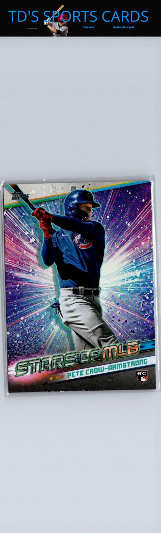 Pete Crow-Armstrong baseball card from 2024 Topps Stars of MLB Chrome collection