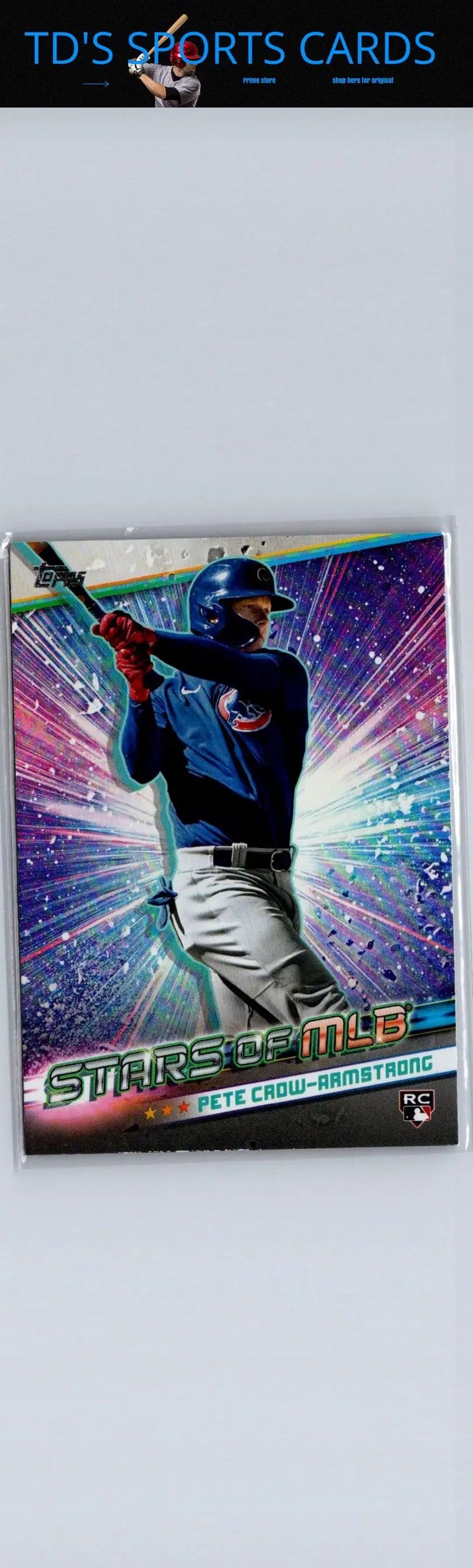 Pete Crow-Armstrong baseball card from 2024 Topps Stars of MLB Chrome collection