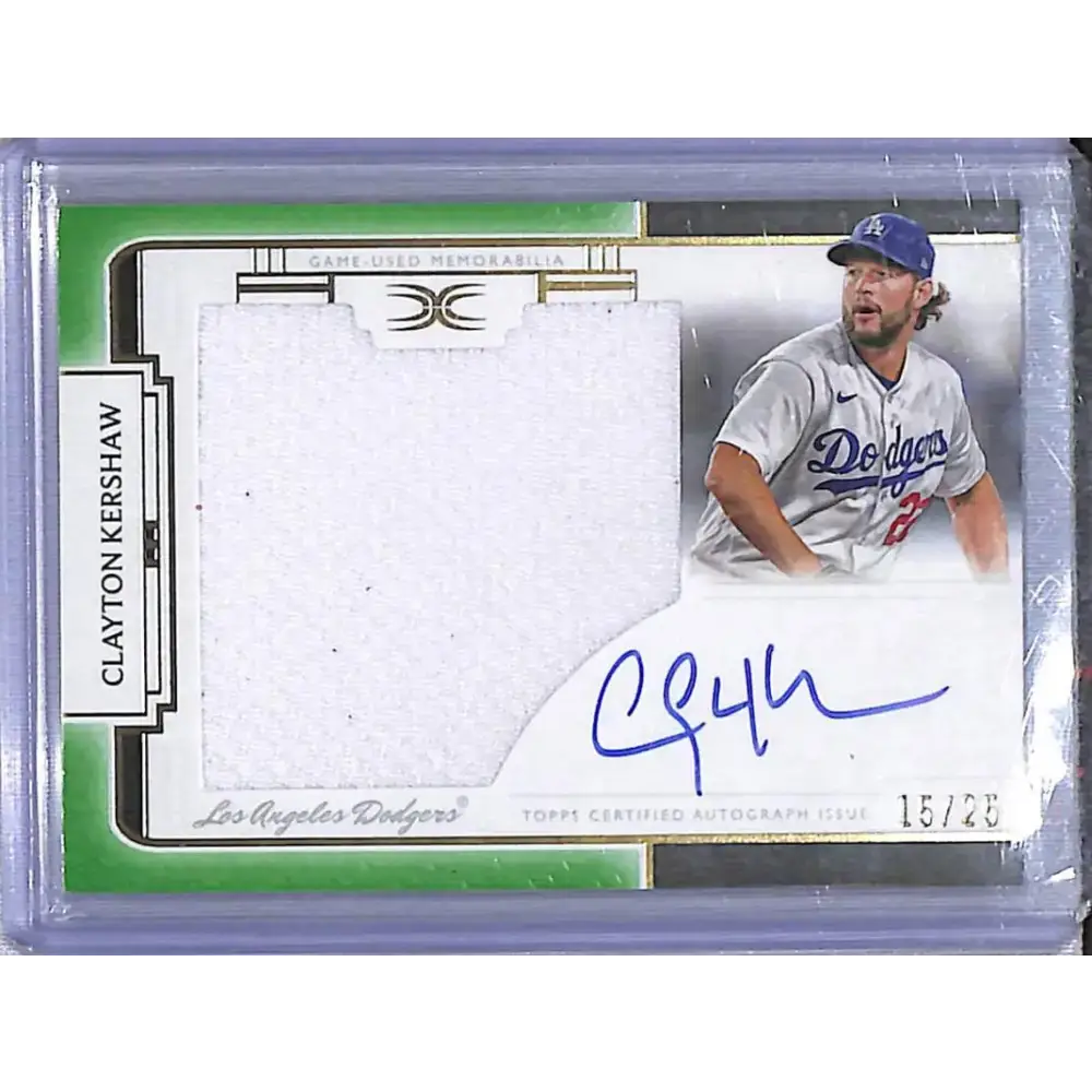 2024 Topps Definitive Collection #ARC-CK Clayton Kershaw NM-MT MEM Auto 15/25 Los Angeles Dodgers - Baseball Card Single