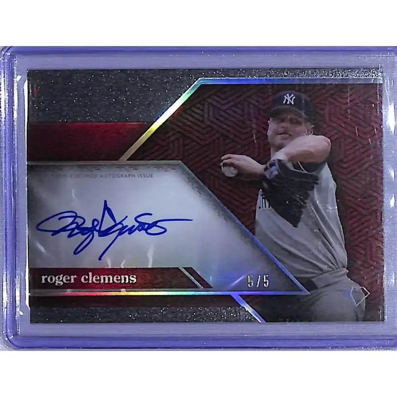2024 Topps Diamond Icons #ACC-RCL Roger Clenens EX Excellent Auto 5/5 New York Yankees - Baseball Card Single