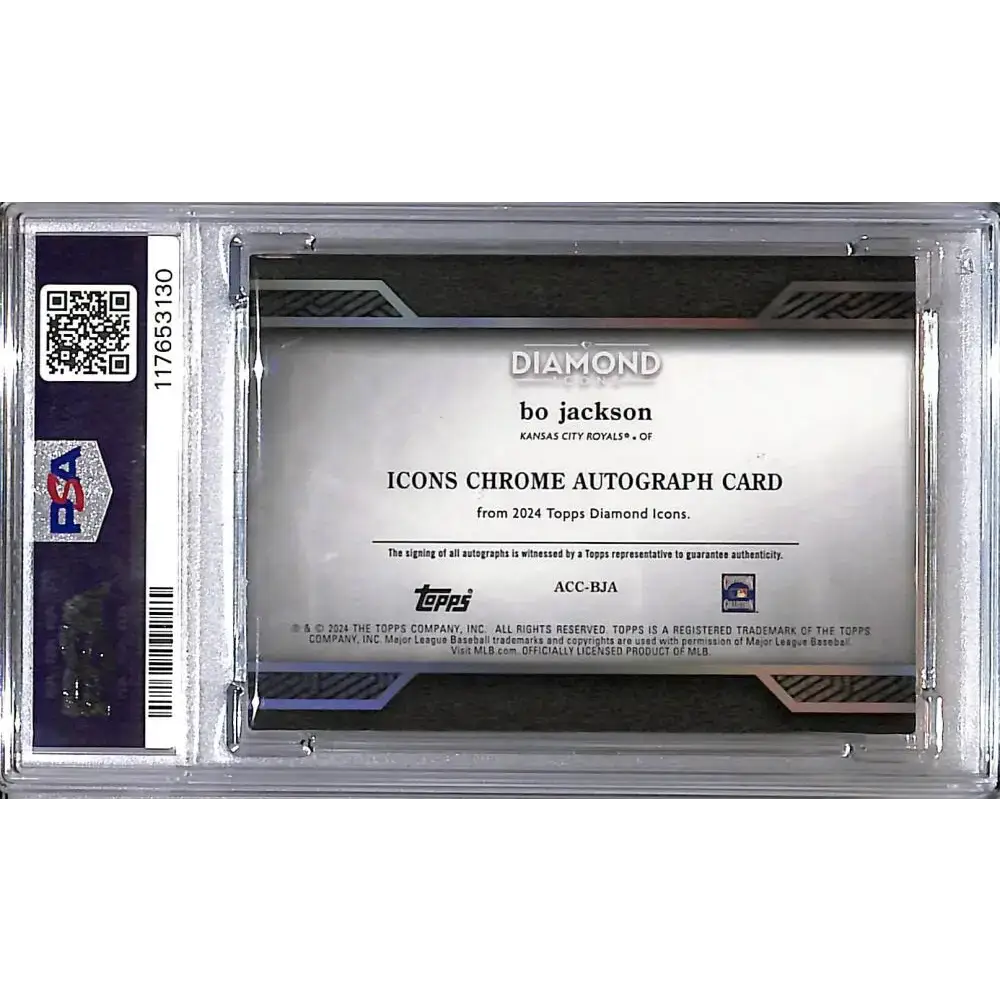 2024 Topps Diamond Icons Red #ACC-BJA Bo Jackson PSA 7 NM Auto 5/5 Kansas City Royals - Baseball Card Single