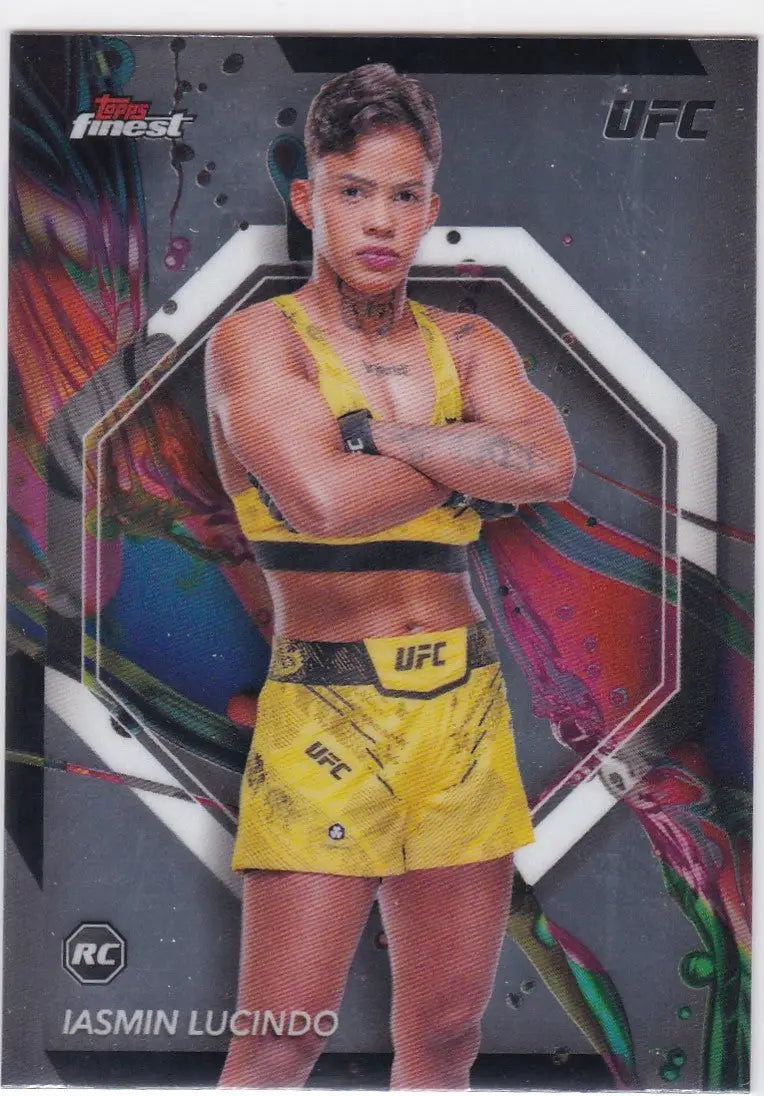 UFC trading card featuring 2024 Topps Finest Iasmin Lucindo RC Strawweight collectible