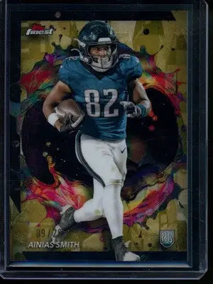 2024 Topps Finest Ainias Smith #280 Gold 09/20 RC Football
