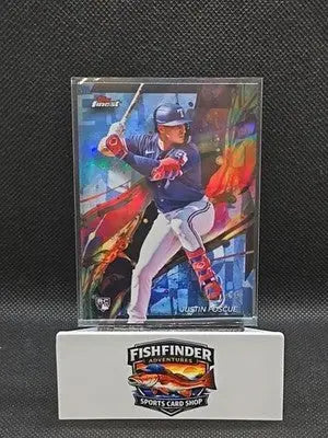 2024 Topps Finest - Common Justin Foscue #23 Sky Blue Refractor /325 (RC) - Baseball Card Single