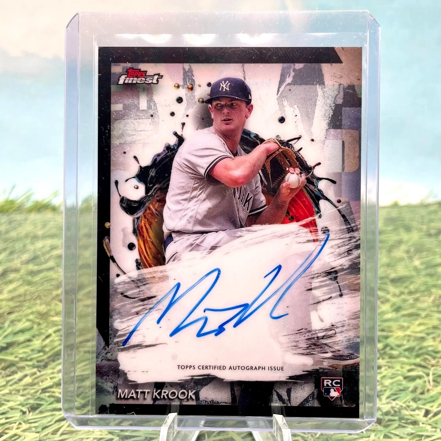2024 Topps Finest- MATT KROOK -Rookie RC Auto- New York Yankees -#FA-MK - Baseball Card Single