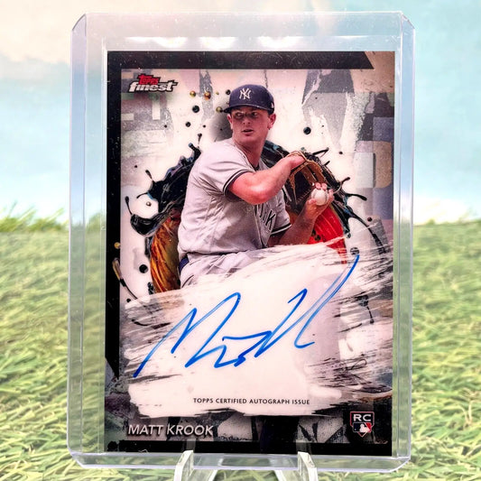 2024 Topps Finest- MATT KROOK -Rookie RC Auto- New York Yankees -#FA-MK - Baseball Card Single