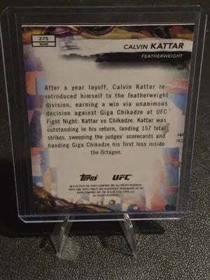 2024 Topps Finest UFC #275 Calvin Kattar Red Shimmer Refractors - UFC/MMA Card Single