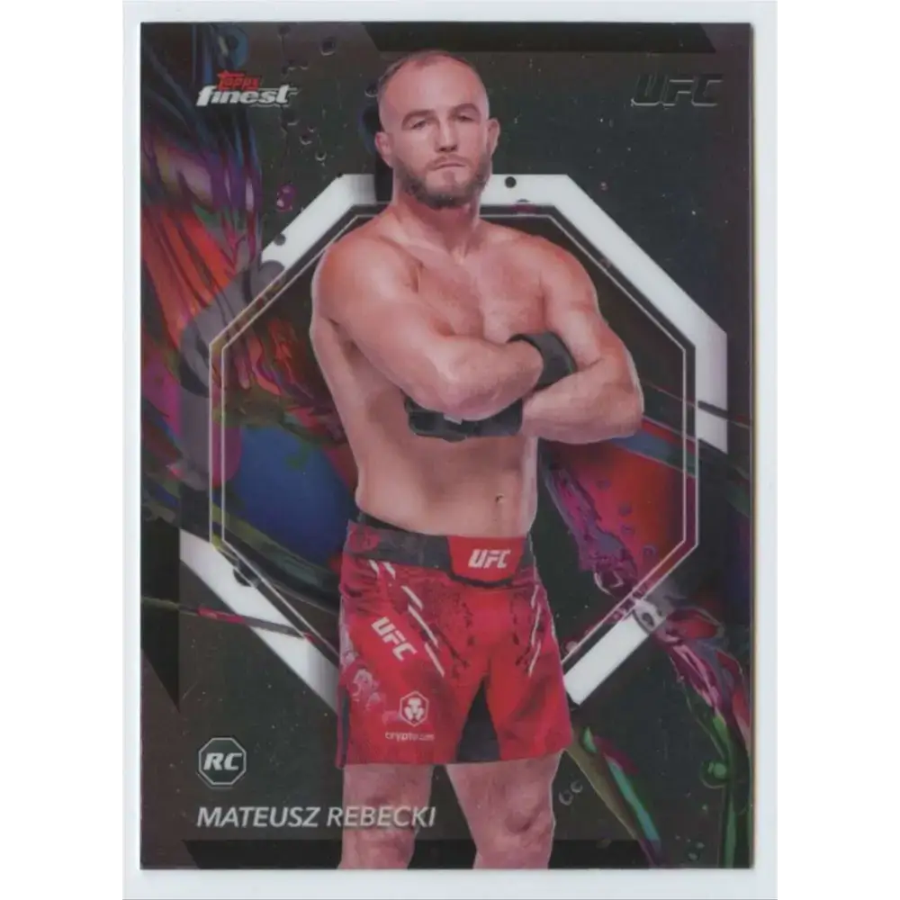 2024 Topps Finest UFC #38 Mateusz Rebecki NM-MT RC Rookie Lightweight Men MMA Card - UFC/MMA Card Single
