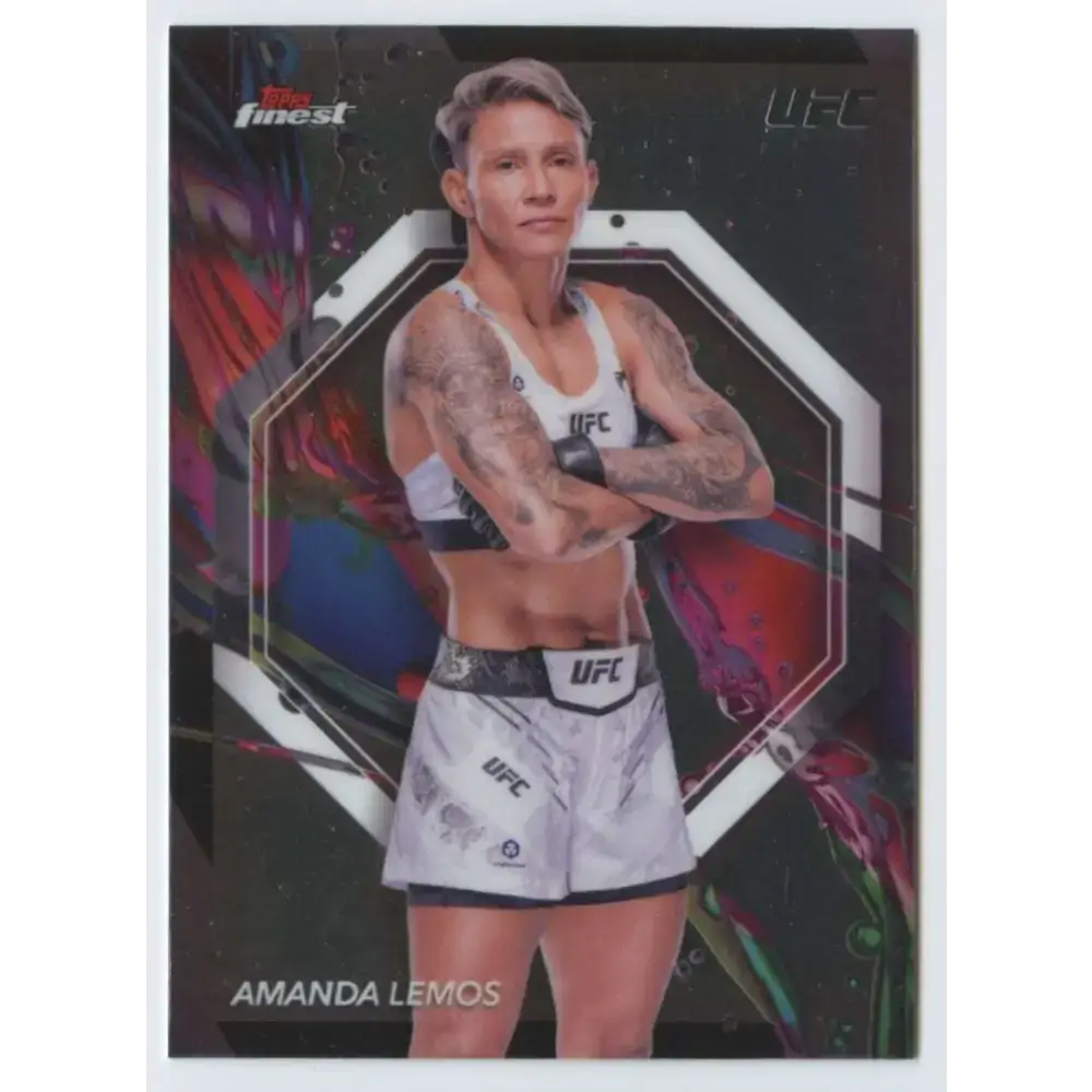 2024 Topps Finest UFC #62 Amanda Lemos NM-MT Strawweight Women MMA Card - Trading Cards