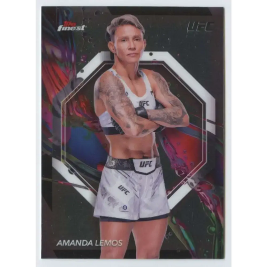 2024 Topps Finest UFC #62 Amanda Lemos NM-MT Strawweight Women MMA Card - Trading Cards
