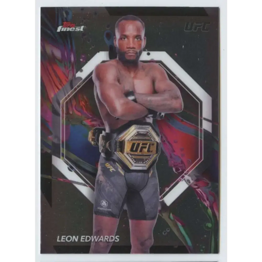 2024 Topps Finest UFC #72 Leon Edwards NM-MT Welterweight Men MMA Card - UFC/MMA Card Single