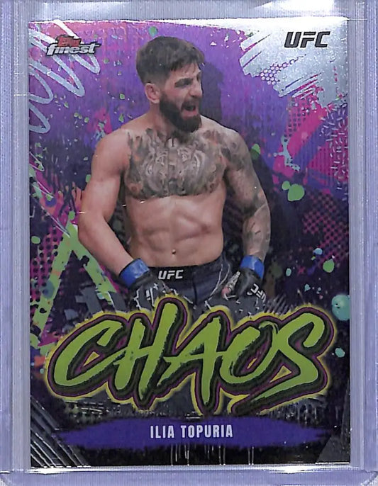 2024 Topps Finest UFC Chaos Refractor #CHA-1 Ilia Topuria NM-MT Featherweight Men MMA Card - UFC/MMA Card Single