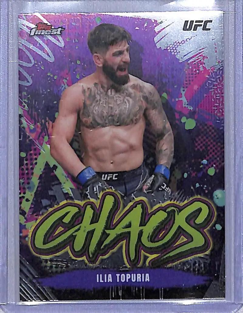 2024 Topps Finest UFC Chaos Refractor #CHA-1 Ilia Topuria NM-MT Featherweight Men MMA Card - UFC/MMA Card Single
