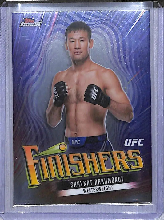 2024 Topps Finest UFC Finishers Refractors #FIN-12 Shavkat Rakhmonov NM-MT MMA Card - UFC/MMA Card Single