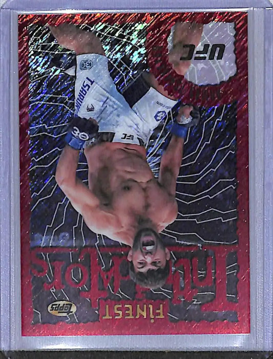 2024 Topps Finest UFC Intimidators Refractor Red Shimmer #INT-13 Arman Tsarukyan NM-MT Lightweight Men MMA Card