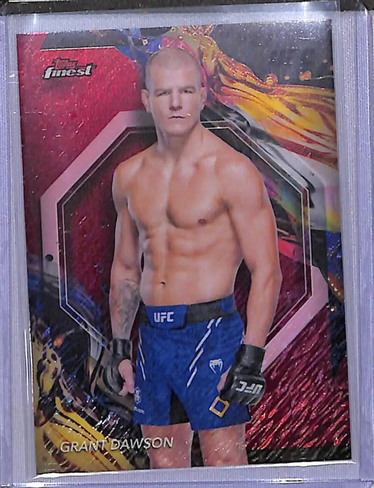 2024 Topps Finest UFC Refractor Red Shimmer #118 Grant Dawson NM-MT Lightweight Men MMA Card - UFC/MMA Card Single