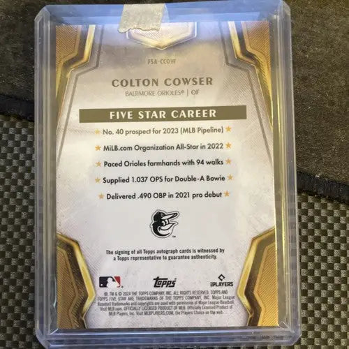 2024 Topps Five Star - Autographs #FSA-CCOW Colton Cowser (AU RC) - Baseball Card Single