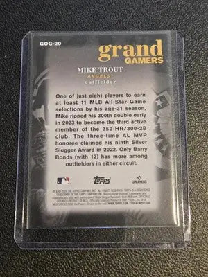2024 Topps #GOG-20 Mike Trout Grand Gamers - Baseball Card Single
