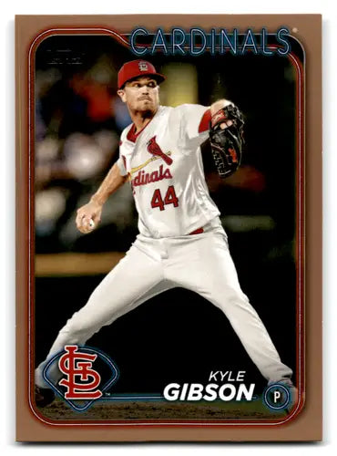 Official 2024 Topps Gold Kyle Gibson baseball card with original gloss and serial number