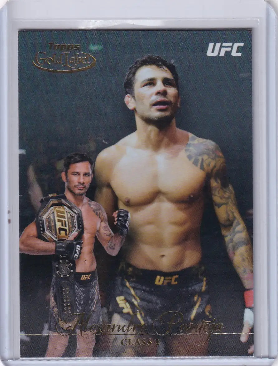 UFC trading card of Alexandre Pantoja from Topps Gold Label Class 2 collection