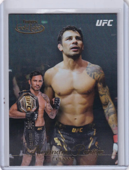 UFC trading card of Alexandre Pantoja from Topps Gold Label Class 2 collection