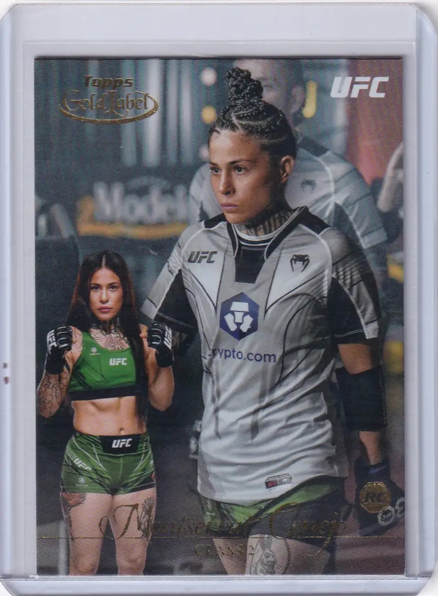 UFC trading card featuring Montserrat Conejo Rookie in Topps Gold Label Class 2 design