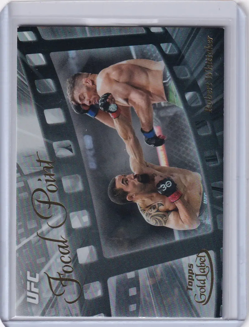 UFC trading card featuring fighters in action from Topps Gold Label Focal Point FP-2