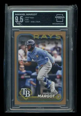 2024 Topps Gold Manuel Margot #347 0291/2024 Baseball Arena Club 9.5 - Baseball Card Single