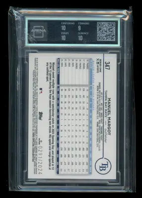 2024 Topps Gold Manuel Margot #347 0291/2024 Baseball Arena Club 9.5 - Baseball Card Single