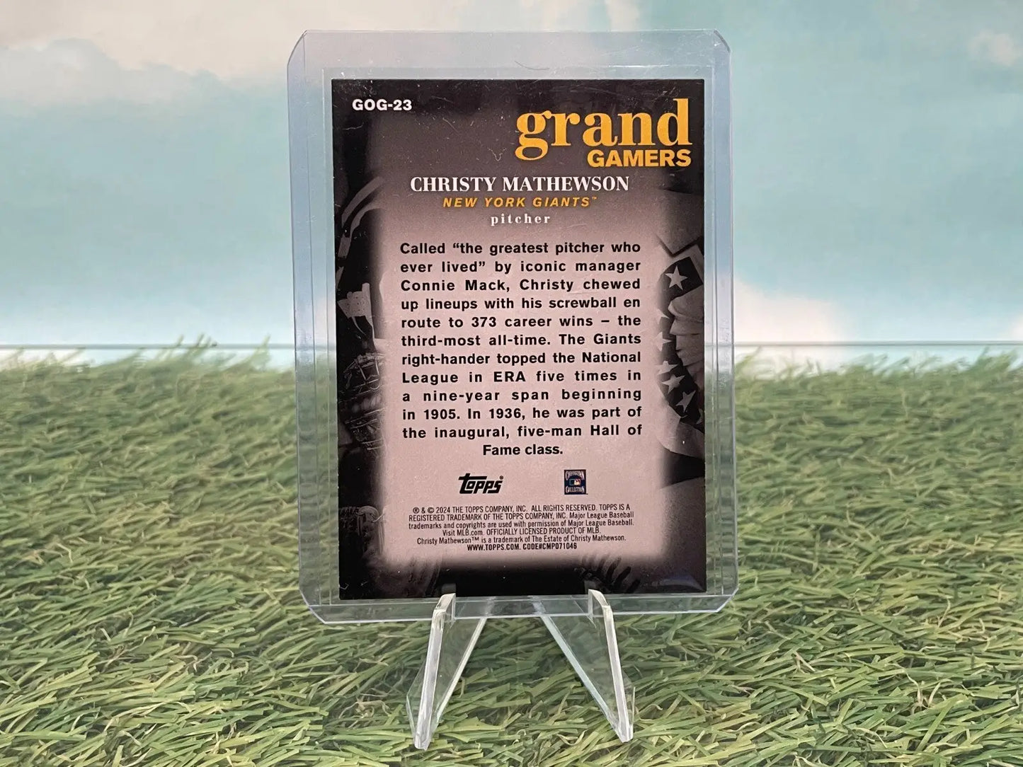 2024 Topps Grand Gamers- Christy Mathewson -New York Giants GOG-23 - Baseball Card Single