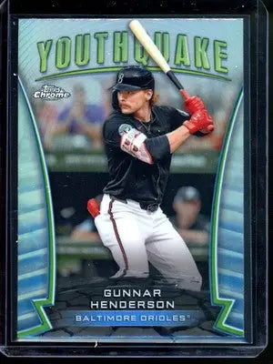 Baseball trading card of Gunnar Henderson from 2024 Topps Gunnar Henderson Youthquake series
