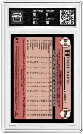 2024 Topps Henry Davis #88B-28 RC Baseball Arena Club 9 - Baseball Card Single