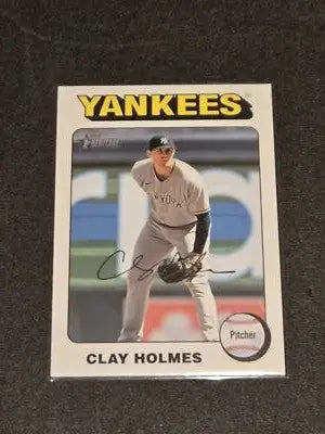 2024 Topps Heritage #115 Clay Holmes White Border - Baseball Card Single